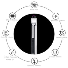 Load image into Gallery viewer, USB Rechargeable Candle Kitchen Gas Stove Ignition Mini Power Display Electric Pulse Flameless Arc Lighter