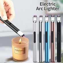 Load image into Gallery viewer, USB Rechargeable Candle Kitchen Gas Stove Ignition Mini Power Display Electric Pulse Flameless Arc Lighter