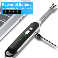 Load image into Gallery viewer, 360° USB Electric Rechargeable Kitchen Long Lighter Suitable for Stove Ignition Windproof LED Plasma Arc Flameless Lighter