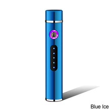 Load image into Gallery viewer, Men's Portable Dual Arc Plasma Charging USB Lighter Mini Metal Windproof Cylindrical Lighter