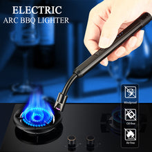 Load image into Gallery viewer, 360 Degree Hose Lighters USB Electric Rechargeable Long Kitchen Lighter For Stove Windproof LED Plasma Arc Flameless Candle