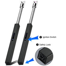 Load image into Gallery viewer, USB Type-C Fast Charging Metal Elbow Electric Arc Ignition Gun Windproof Kitchen Candle Gas Stove Pulse Plasma Lighter