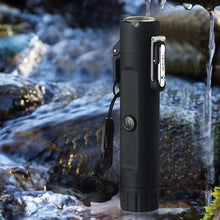 Load image into Gallery viewer, Camping USB Lighter Outdoor Compass Waterproof Electric Double Arc Windproof Portable Torch Lighting Survival Ignition Tool