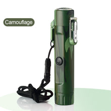 Load image into Gallery viewer, Camping USB Lighter Outdoor Compass Waterproof Electric Double Arc Windproof Portable Torch Lighting Survival Ignition Tool