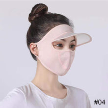 Load image into Gallery viewer, Summer Sunscreen Sunshade Face Shield Outdoor Cycling UV Resistant Sunshade Mask with Brim Lightweight Ice Silk Sunscreen Face Shield