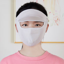 Load image into Gallery viewer, Summer Sunscreen Sunshade Face Shield Outdoor Cycling UV Resistant Sunshade Mask with Brim Lightweight Ice Silk Sunscreen Face Shield