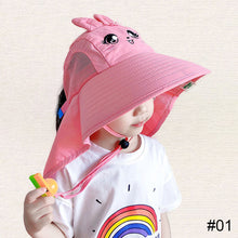 Load image into Gallery viewer, Children's Sunshade Hat Boys Girls Sunscreen Hat UV Resistant Comfortable Breathable Outdoor Sunscreen Hat