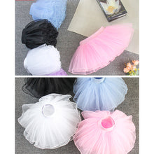 Load image into Gallery viewer, Girls' Fluffy Four Layer Gauze Short Skirt Dance Half Skirt Fluffy Skirt Soft Elastic Half Skirt Dance Costume