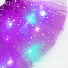 Load image into Gallery viewer, Children's LED Glowing Skirt Fluffy Skirt Soft Elastic Half Skirt Multicolored Glow Mesh Skirt for Girls