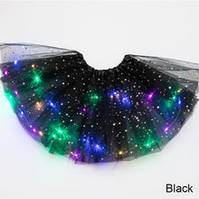 Load image into Gallery viewer, Children's LED Glowing Skirt Fluffy Skirt Soft Elastic Half Skirt Multicolored Glow Mesh Skirt for Girls