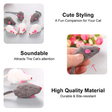 Load image into Gallery viewer, Furry Plush Cat Toy Soft Solid Interactive Mice Mouse Toys For Funny Kitten Pet Cats Playing Scratch Training Game Supplies
