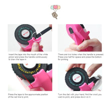 Load image into Gallery viewer, Motex E101 Label Printer Set 3D Hand Stamping Printing for dymo 3D Embossing Manual Tape Typewriter Lettering Machine