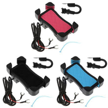 Load image into Gallery viewer, Motorcycle Scooter with USB Rechargeable Car Charging Source Navigation GPS Mobile Phone Bracket Motorcycle Charging Bracket