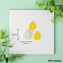 Load image into Gallery viewer, Shell Flower Polymer Clay Earring Cutter Cutting Mold DIY Ladybug Geometry French Style Jewelry Pendant Embossing Making Tool
