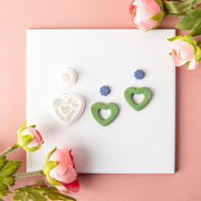 Load image into Gallery viewer, Heart Geometry Polymer Clay Earring Cutter Cutting Mold Set DIY French Style Earrings Jewelry Pendant Embossing Making Tool