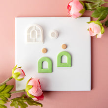 Load image into Gallery viewer, Heart Geometry Polymer Clay Earring Cutter Cutting Mold Set DIY French Style Earrings Jewelry Pendant Embossing Making Tool