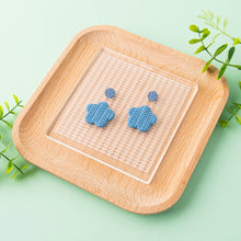 Load image into Gallery viewer, Acrylic DIY Polymer Clay Texture Stamp Pad Embossing Art Clay Pottery Ceramic Stencils Earring Jewelry Flower/Leaf Pattern Template Mould