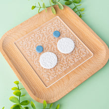 Load image into Gallery viewer, Acrylic DIY Polymer Clay Texture Stamp Pad Embossing Art Clay Pottery Ceramic Stencils Earring Jewelry Flower/Leaf Pattern Template Mould