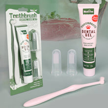 Load image into Gallery viewer, Pet Cat Dog Toothbrush and Toothpaste Set for Teeth Cleaning Beet/Vanilla Toothpaste Finger Toothbrush Tongue Cleaning Pet Accessories