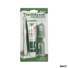 Load image into Gallery viewer, Pet Cat Dog Toothbrush and Toothpaste Set for Teeth Cleaning Beet/Vanilla Toothpaste Finger Toothbrush Tongue Cleaning Pet Accessories