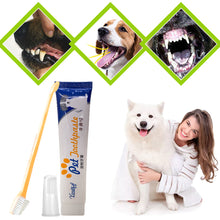 Load image into Gallery viewer, Pet Cat Dog Toothbrush and Toothpaste Set for Teeth Cleaning Beet/Vanilla Toothpaste Finger Toothbrush Tongue Cleaning Pet Accessories