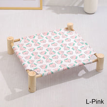 Load image into Gallery viewer, Pet Hammock Durable Cat Bed Four Seasons Universal Removable Washable Solid Wood Kennel Litter Dog Rabbit Pet House Supplies