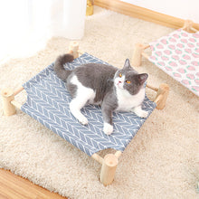 Load image into Gallery viewer, Pet Hammock Durable Cat Bed Four Seasons Universal Removable Washable Solid Wood Kennel Litter Dog Rabbit Pet House Supplies