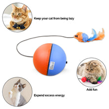 Load image into Gallery viewer, Cat Automatic Running Ball with Mouse Toy Pet Electric Rolling Ball Toys Kittern Self Playing Simulation Mouse Toy Moving Sumulated Rat Toy for Cat