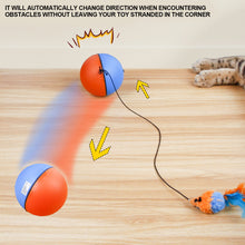 Load image into Gallery viewer, Cat Automatic Running Ball with Mouse Toy Pet Electric Rolling Ball Toys Kittern Self Playing Simulation Mouse Toy Moving Sumulated Rat Toy for Cat