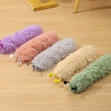 Load image into Gallery viewer, Cat Plush Strip Pillow with Catnip Caterpillar Shape Cat Teaser Toys Ringing Paper Pet Kitten Companion Toy