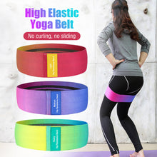 Load image into Gallery viewer, Gradient Squat Yoga Pilates Resistance Belt High Elastic Cotton Beautiful Buttock Lifting Band Indoor Fitness Rally Circle