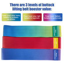 Load image into Gallery viewer, Gradient Squat Yoga Pilates Resistance Belt High Elastic Cotton Beautiful Buttock Lifting Band Indoor Fitness Rally Circle