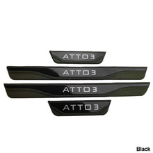 Load image into Gallery viewer, 4Pcs/Set Car Auto Door Sill Pedal Welcome Scuff Plate Cover Accessories Stainless Steel + ABS For BYD ATTO 3 YUAN Plus