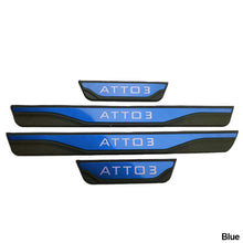 Load image into Gallery viewer, 4Pcs/Set Car Auto Door Sill Pedal Welcome Scuff Plate Cover Accessories Stainless Steel + ABS For BYD ATTO 3 YUAN Plus