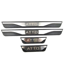 Load image into Gallery viewer, 4Pcs/Set Car Auto Door Sill Pedal Welcome Scuff Plate Cover Accessories Stainless Steel + ABS For BYD ATTO 3 YUAN Plus