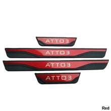 Load image into Gallery viewer, 4Pcs/Set Car Auto Door Sill Pedal Welcome Scuff Plate Cover Accessories Stainless Steel + ABS For BYD ATTO 3 YUAN Plus