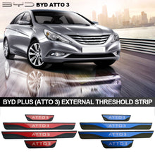 Load image into Gallery viewer, 4Pcs/Set Car Auto Door Sill Pedal Welcome Scuff Plate Cover Accessories Stainless Steel + ABS For BYD ATTO 3 YUAN Plus