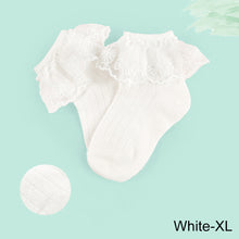 Load image into Gallery viewer, Children's Dance Lace Lace Socks Sweat-Absorbing Breathable Anti-Odor Cotton Socks Girls Ballet Latin Dance Socks