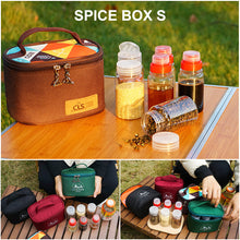 Load image into Gallery viewer, Mini Seasoning Bottle Set Outdoor Camping BBQ Black Pepper Salt Herb Bottle Kitchen Portable Storage Seasoning Box 6pcs/set With Storage Bag