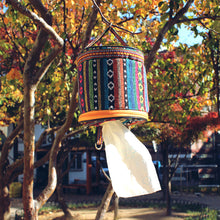 Load image into Gallery viewer, Outdoor Camping Foldable Ethnic Air Pumping Paper Box Car Household Roll Paper Tissue Box Hanging With Open Hole Paper Towel Small Cloth Bag