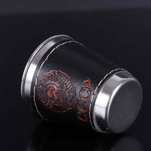Load image into Gallery viewer, 4PCS Stainless Steel Leather Wine Cup Set 70Ml Camping Picnic Hiking Beer Wine Glasses Outdoor Cutlery With Cup Pack