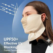 Load image into Gallery viewer, Summer UPF50+ Breathable Thin Chiffon Facial Throat Sunscreen Mask Outdoor Sports Cycling Driving UV Protection Ice Silk Mouth And Nose Mesh Face Mask With Adjustable Buckle