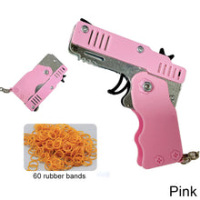 Load image into Gallery viewer, 1Piece M1 Rubber Band Gun Alloy Toy Children's Mini Foldable Toy Shooting Pistol With Keychain Outdoor Party Soft Bullet Gun