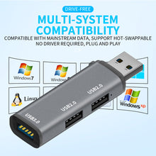 Load image into Gallery viewer, USB 3.0 Splitter 3-port Hub Notebook Computer Usb Extender Mini One Drag Three Ports