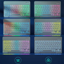 Load image into Gallery viewer, RGB BT Keyboard Rechargeable Wireless Blue-tooth Keyboard Backlight Keyboard