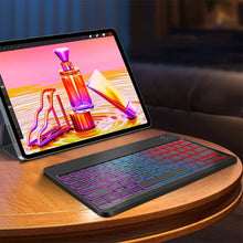 Load image into Gallery viewer, RGB BT Keyboard Rechargeable Wireless Blue-tooth Keyboard Backlight Keyboard