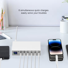 Load image into Gallery viewer, 140W LED Multi PD Charger 6 USB C Quick Charge 20W 30W TYPE-C Charging Station For iPhone 13 12 Samsung Xiaomi HUAWEI