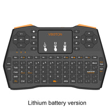 Load image into Gallery viewer, I8 Plus Mini 2.4G Wireless Keyboard Fly Air Mouse Touchpad for TV PS English Lithium Battery Version