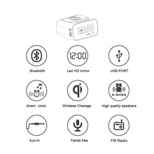 Load image into Gallery viewer, BT510 Wireless Bluetooth Speaker Charging 5W With LED Clock Alarm Function FM Radio Speaker