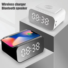 Load image into Gallery viewer, BT510 Wireless Bluetooth Speaker Charging 5W With LED Clock Alarm Function FM Radio Speaker